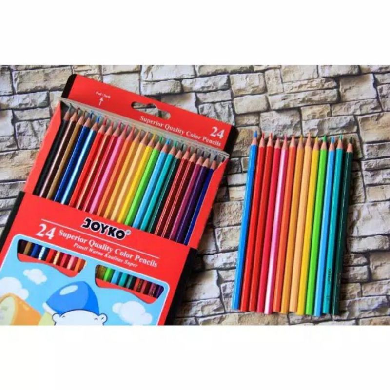 Pensil Warna Joyko Panjang 24 Warna CP-24PB-1