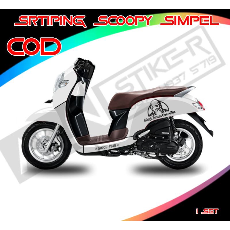Stripping ORANG TUA Scoopy // Cutting Stiker Scoopy