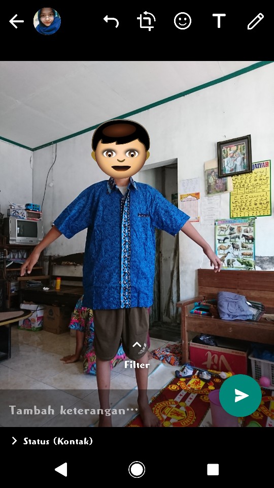 Bswart Batik Hrb026 Kenongo Hem Pendek Padi Pekalongan M L Xl Batik Pria Murah Modern Grosir Eceran