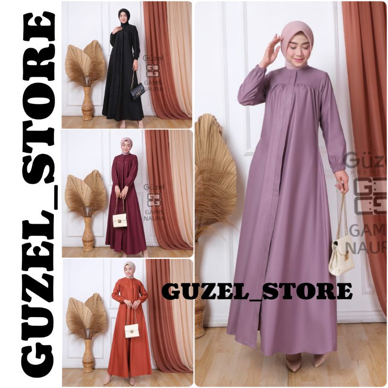Gamis katun toyobo premium / gamis polos ori guzel / gamis naura bahan toyobo / gamis madina naura /
