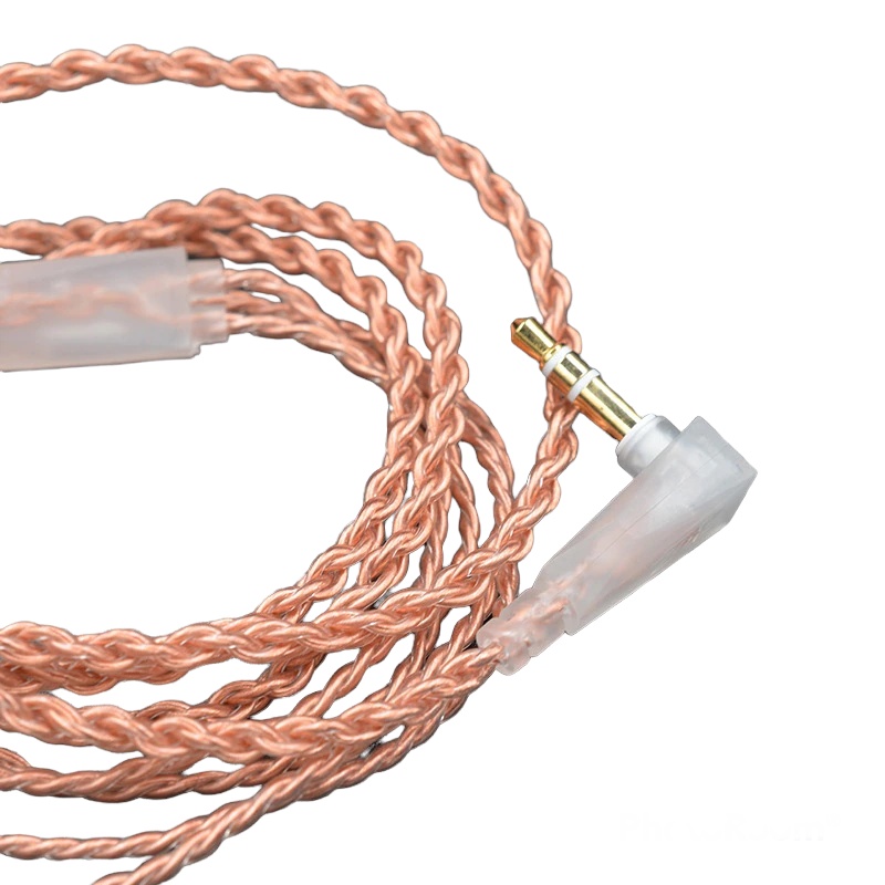 KZ Pink Gold High Purity Copper Cable with Mic Kabel KZ ZSN Pro X  ZS10 Pro ZSX ZAX DQ6 EDX Pro ZEX Pro EDS ZAS ASX AS16 AS12 ZST ZST X ED12 EDX