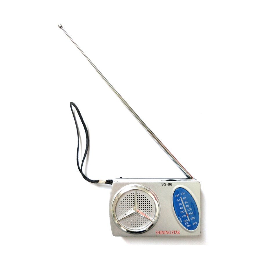 Radio FM AM Shining Star Mini Portable Radio SS 86 Free Earphone dan Baterai