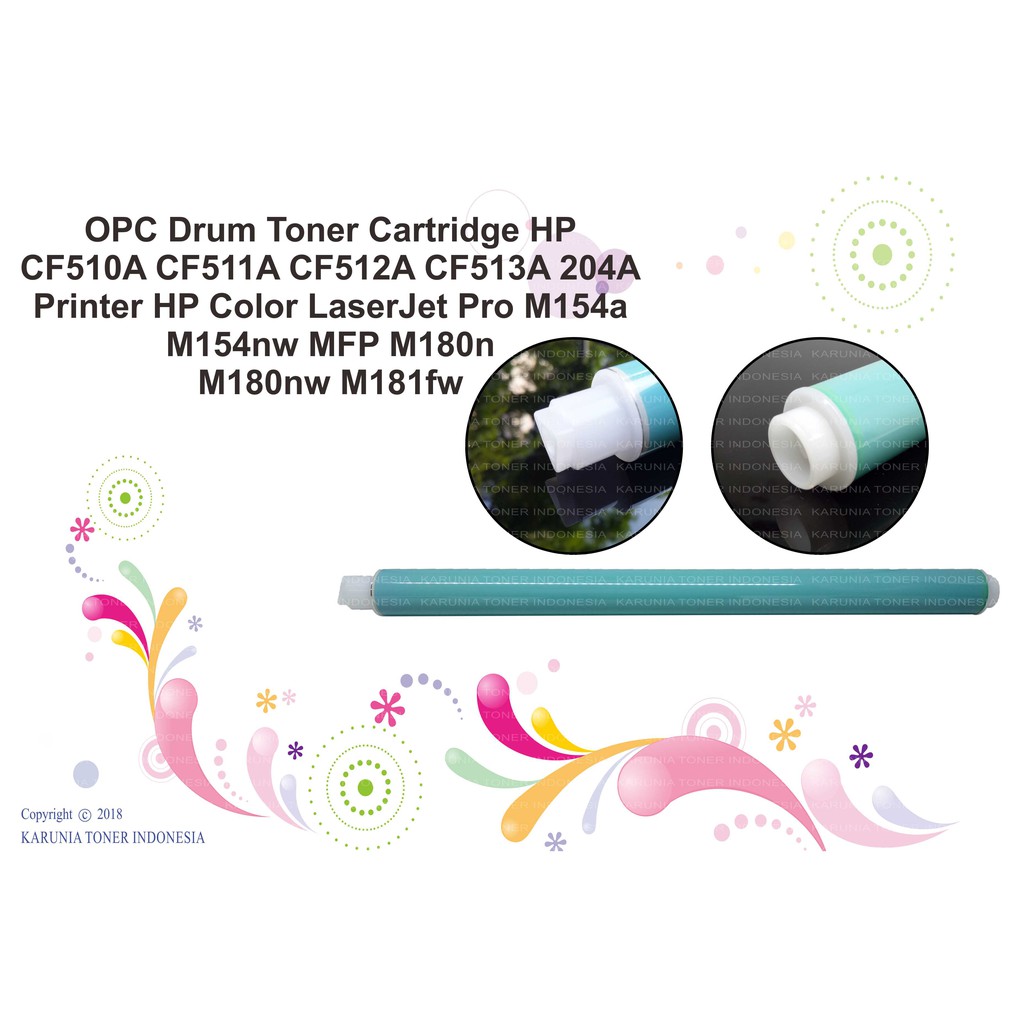 OPC Drum Cartridge CF510A CF511A CF512A CF513A 204A HP LaserJet M154a M154nw MFP M180n M180nw M181fw