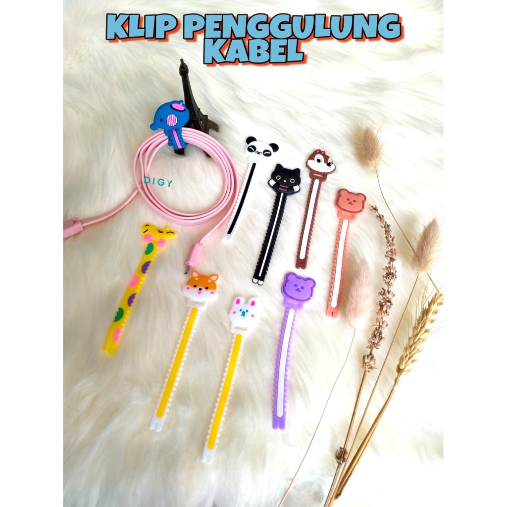 [per 10 pcs ] Klip penggulung kabel  Murah merapikan kabel charger  earphone Grosir Murah