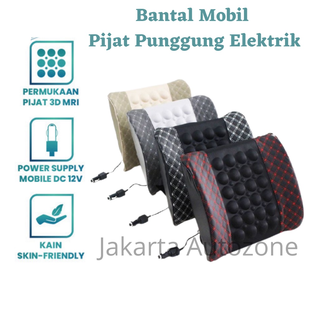 Bantal Punggung Elektrik Mobil Bantal Sandaran Pijat Punggung