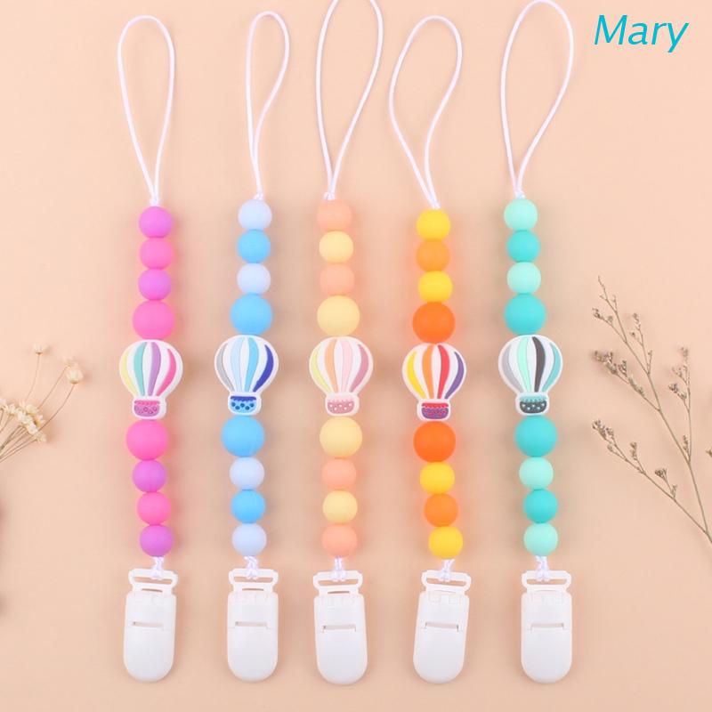 Mary Klip Empeng / Dot Motif Balon Udara Bahan Silikon Untuk Bayi Laki-Laki / Perempuan