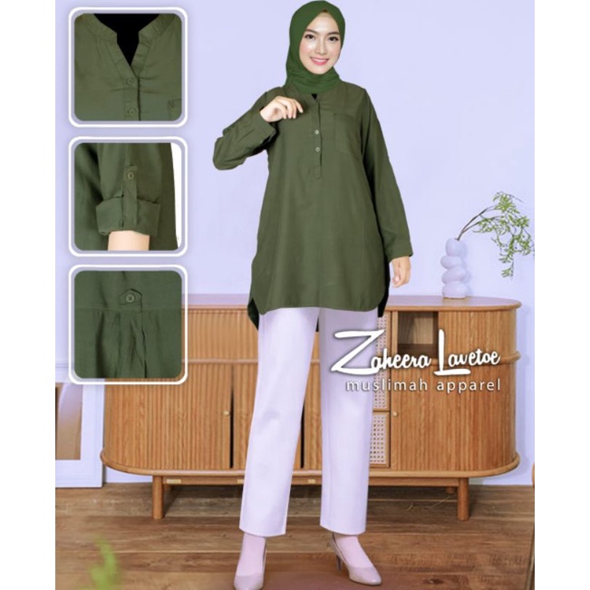 Blouse Atasan Kemeja Polos Katun Rayon Viscose