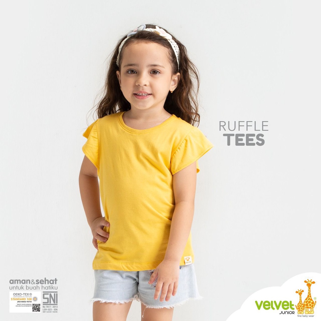 Velvet Junior Kaos Anak Perempuan - Ruffle Tees