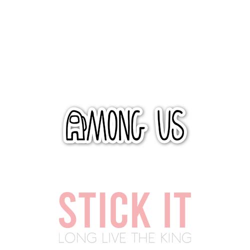 

Stiker sablon setrika DTF kaos baju sticker vinyl among us gamer 2