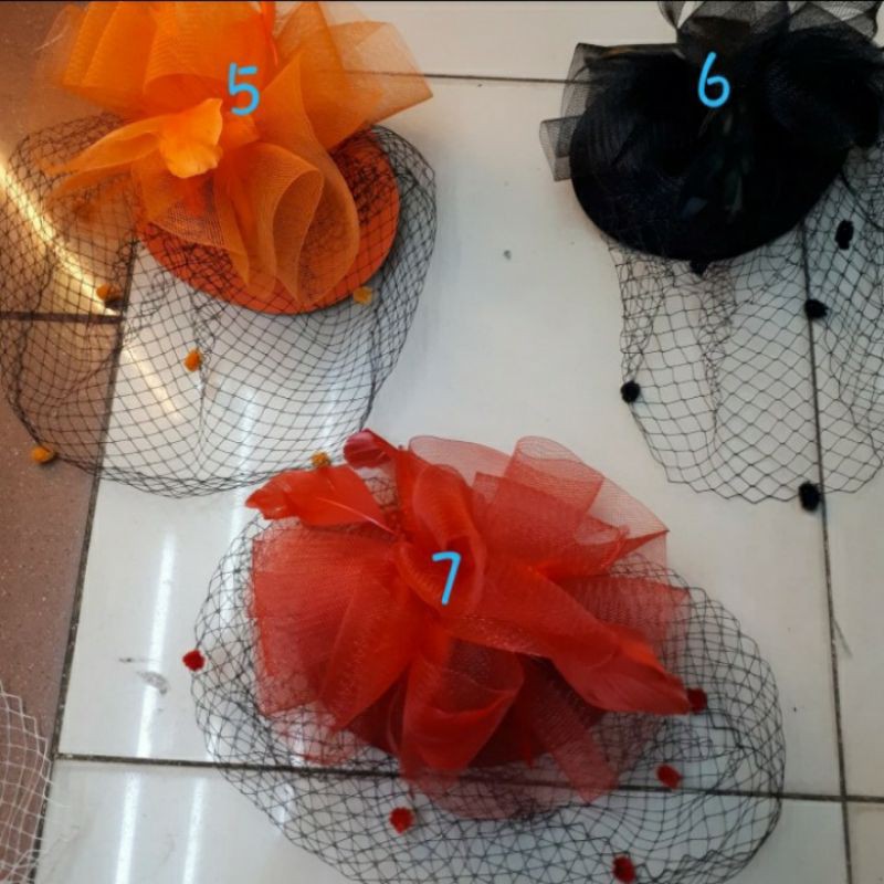 Topi Fascinator Jala #190-Headpiece Pesta Wanita