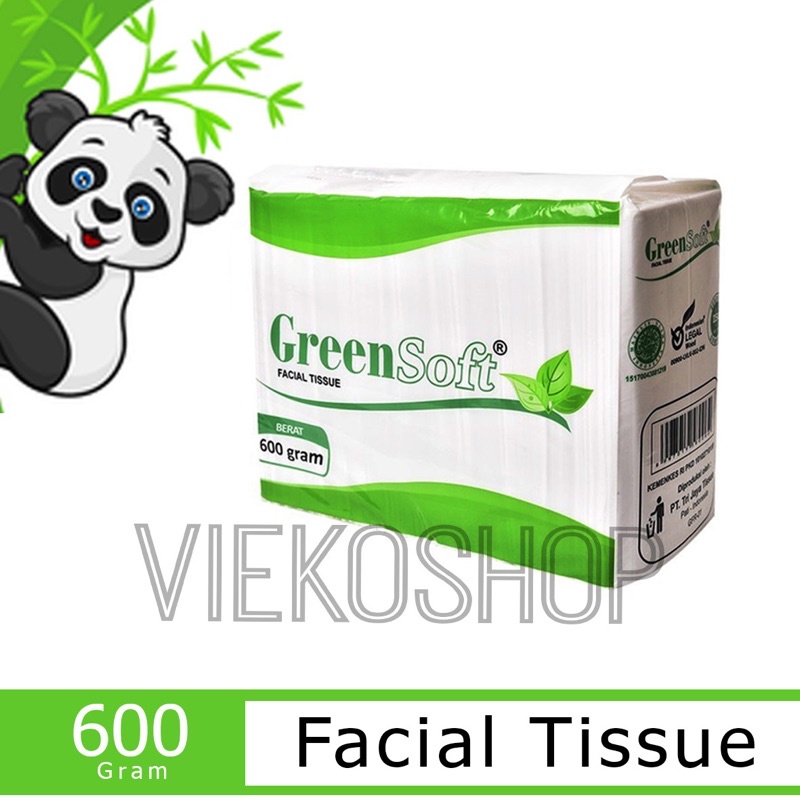 Tisu Wajah Tissue Facial Green Soft Refile 600 gram