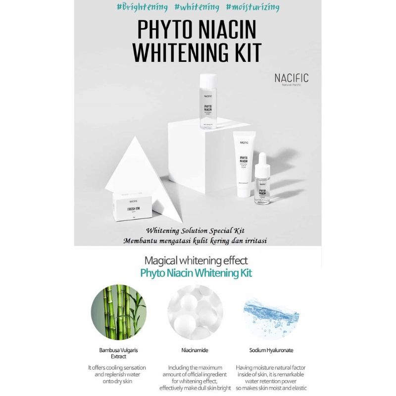 Nacific fresh herb kit/Nacific phyto niacin kit/Nacific acne cica plus clear kit/Nacific pink ahabha kit