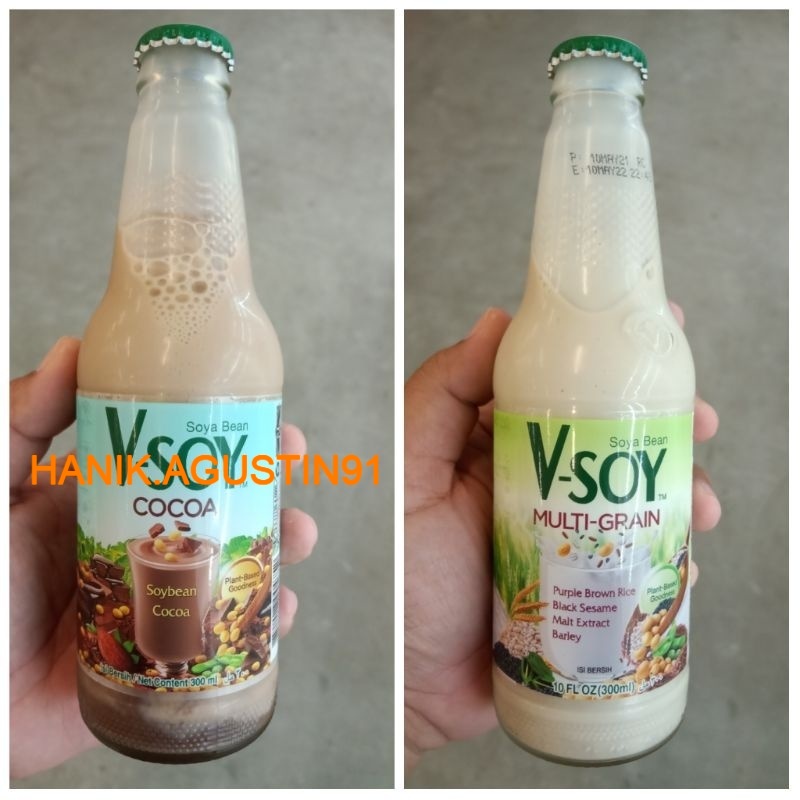 

VSoy Susu Kedelai Coklat Chocolate Soy Milk Botol /V-Soy Susu Kedelai multi grain VSoy Milk 300ml