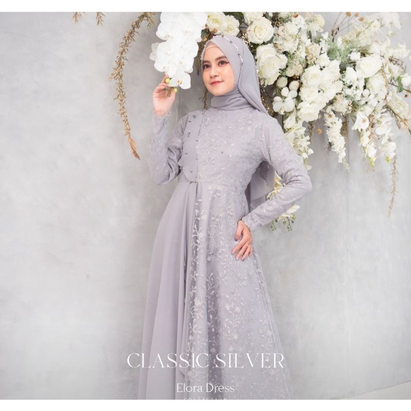 Elora dress-gaun terbaru-gaun lebaran-baju muslimah