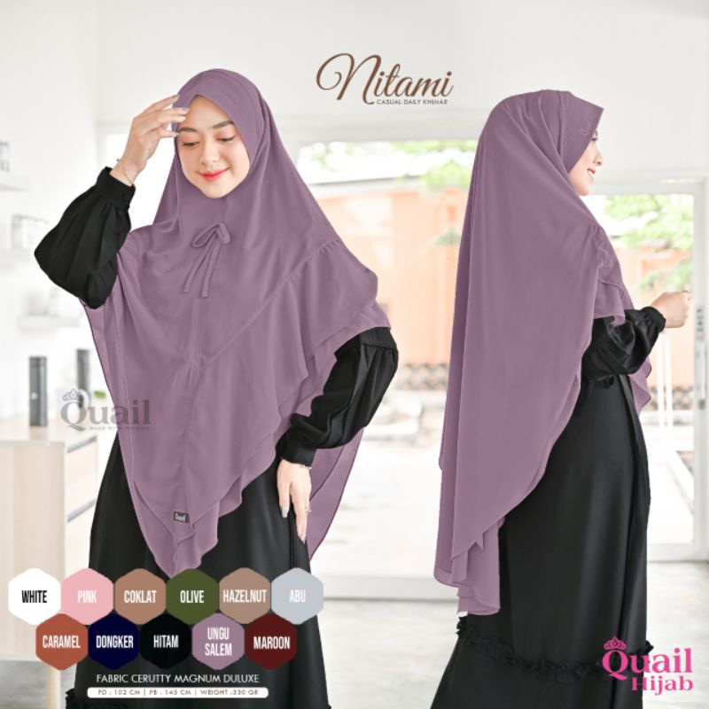 Nitami Casual Daily Khimar By Original Quail Hijab