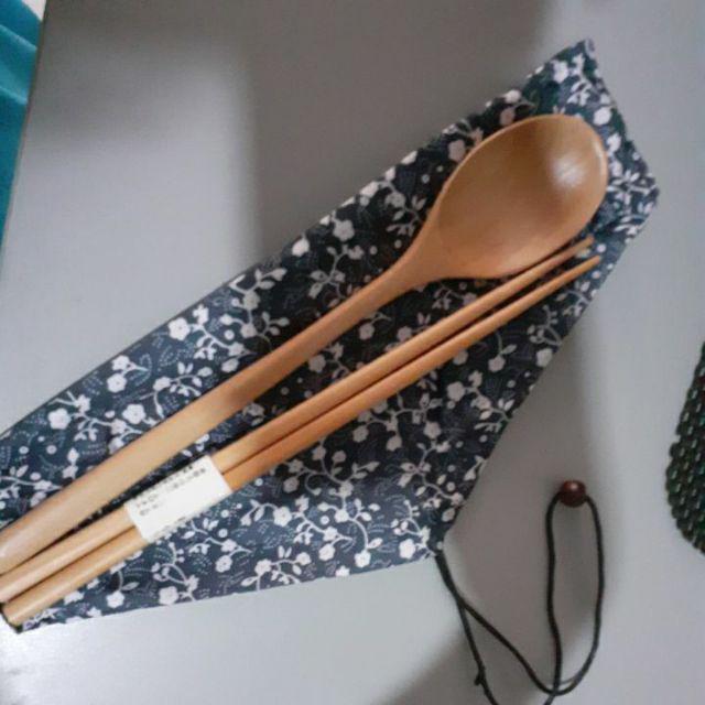 Sendok sumpit kayu korea / sujeo set / long spoon wooden cutlery set