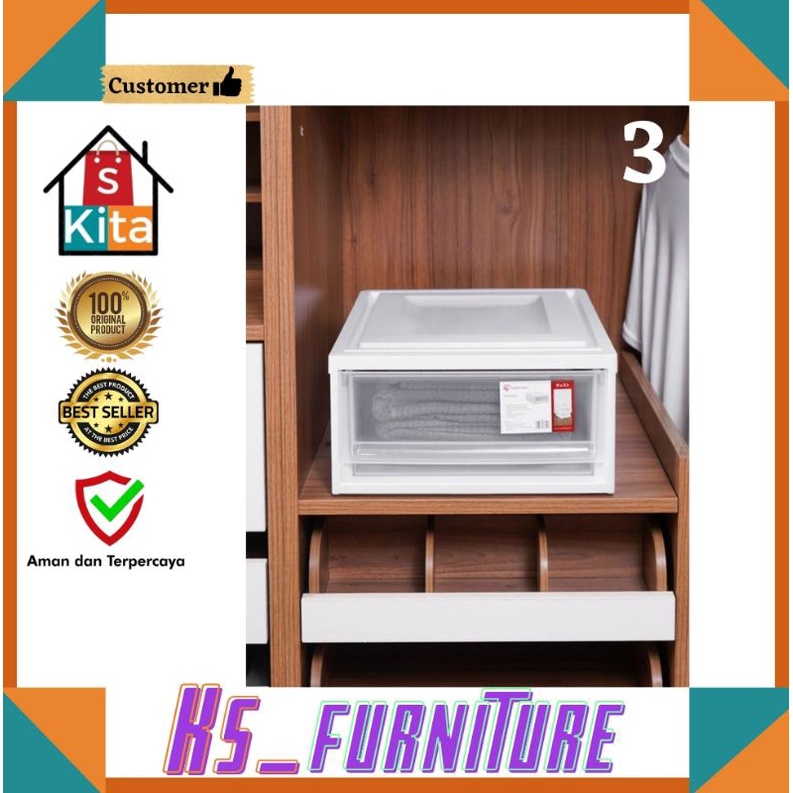 kotak penyimpanan/kotak plastik/kotak penyimpanan serbaguna/box/box pakaian/box baju/Box Lemari