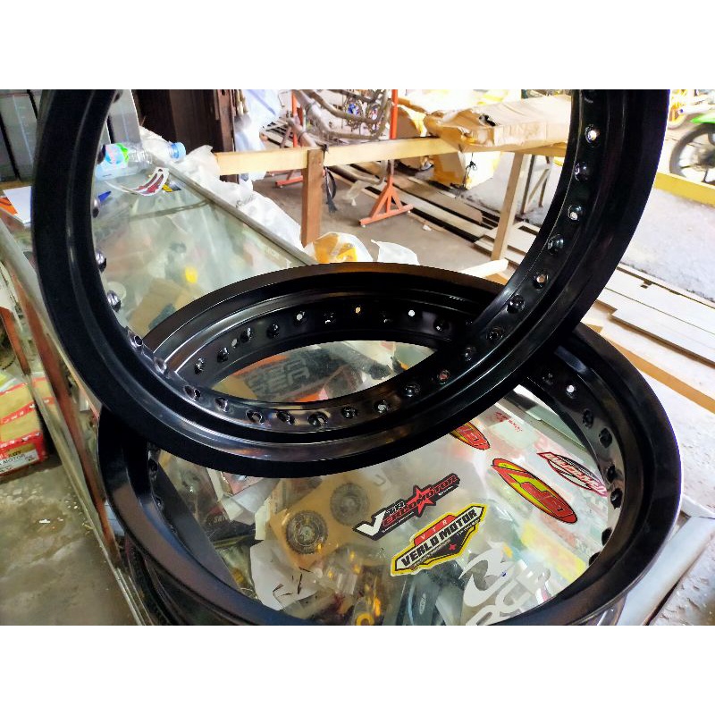 velg champ 300 350 17 hole 36 hitam glossy