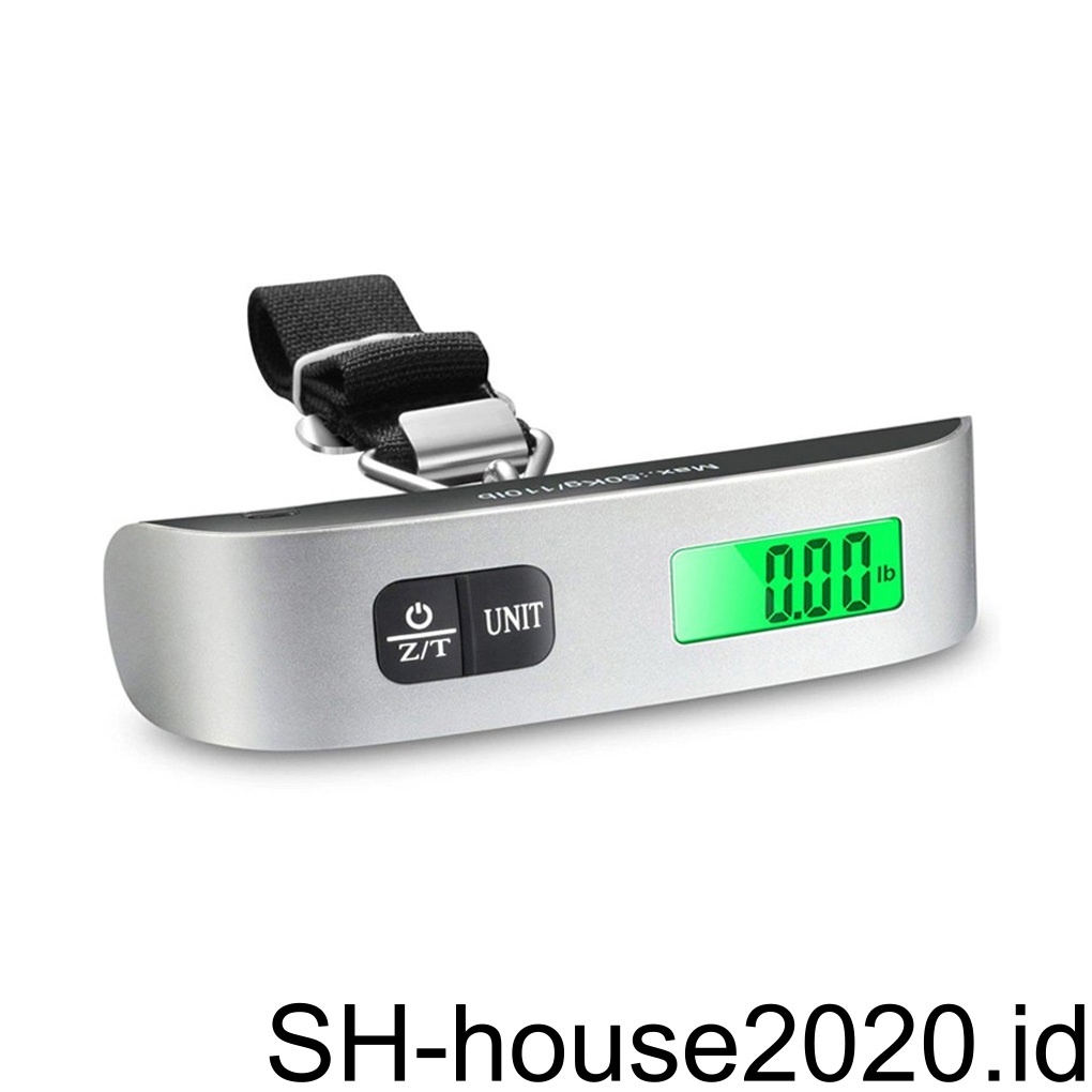 (house2020) Timbangan Koper Digital Mini 50KG Bahan Stainless Steel Dengan Layar LCD