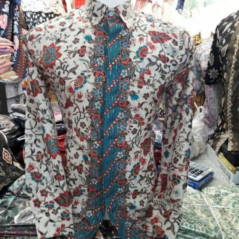 Hem batik lengan panjang / kemeja batik murah / hem batik pria