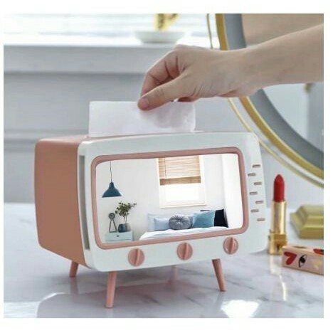 Tempat Tisu Bentuk TV/Tissue Box TV/Desktop TV Tissue