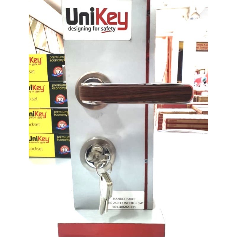 Kunci Pintu Premium Set Unikey Handel Pintu HRE WOOD