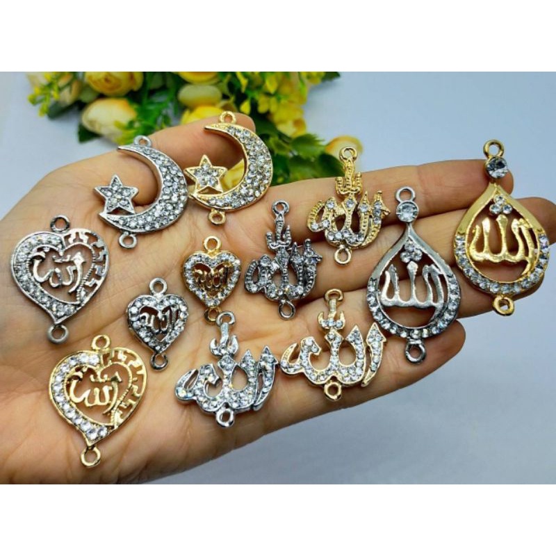 Conector Lafadz Allah Liontin Sambung Lafadz Allah Konektor Love Lafadz Allah SWT Aplikasi Hias Tasb