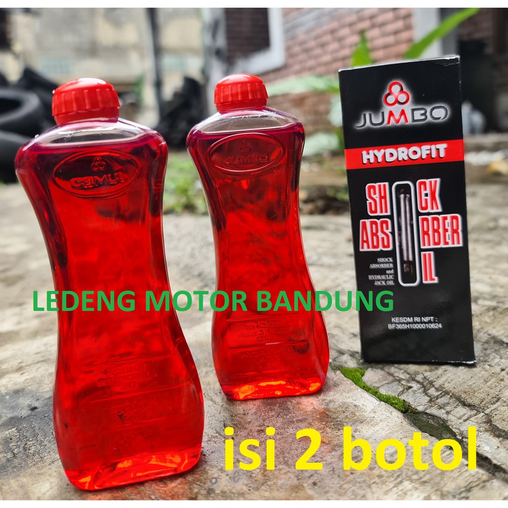 Sepasang Oli Shock Shockbreaker Oil Sok Depan Motor 2 Botol Merah