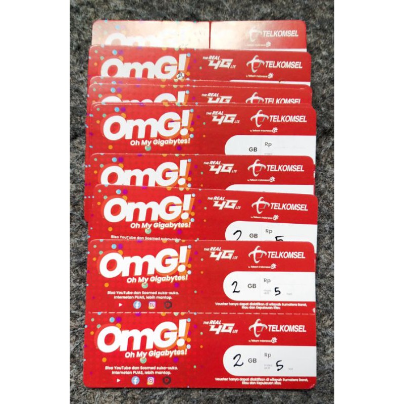 VOUCHER TELKOMSEL 2GB/5 HARI ( Zona 1 ) Sumbar