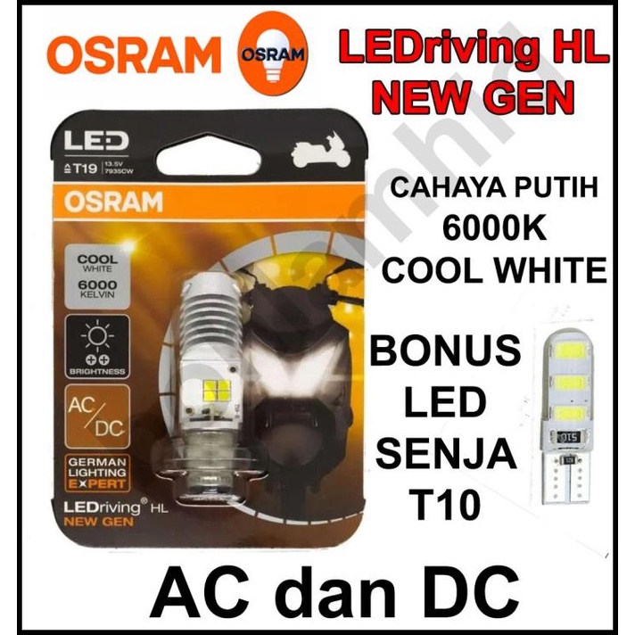 Lampu Motor Led Osram Blade 110 (Putih) Bohlam H6 M5 T19 Ac Dc