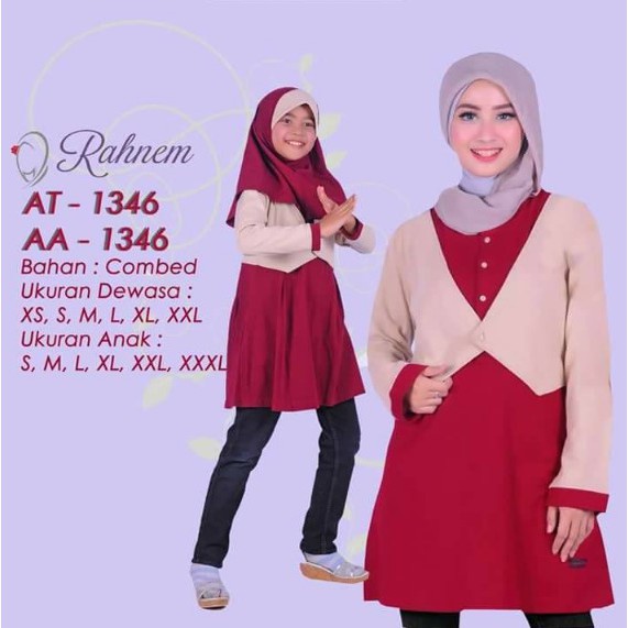 Rahnem Diskon s/d 30% - Atasan AT 1346 & Couple Sarimbit Pasangan Ibu Anak