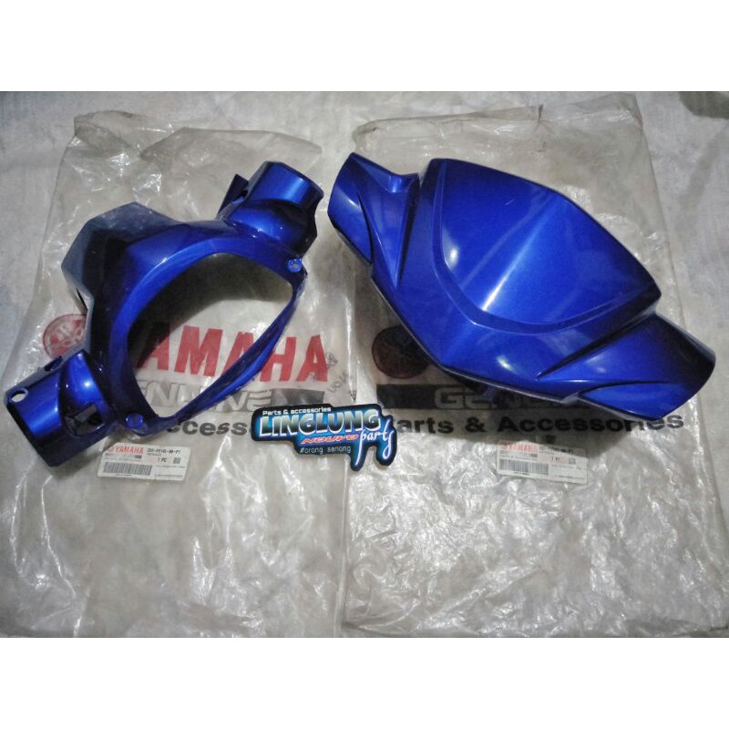 Batok nouvo z biru depan belakang batok kepala stang nouvo z biru sepasang original yamaha