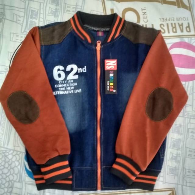 Jaket Jeans anak Rip