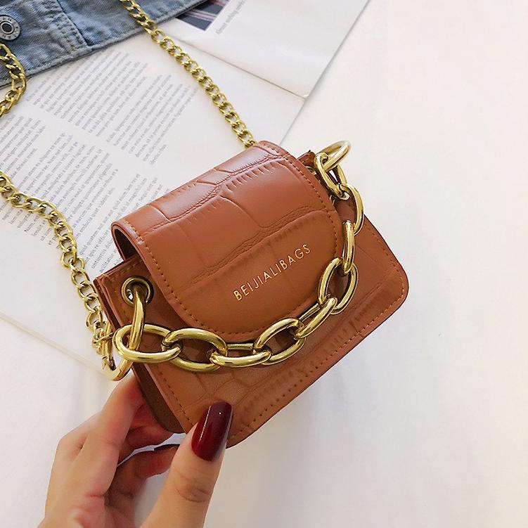 Barang Pilihan.. TAS WANITA KECIL RANTAI KULIT THALE SELEMPANG PESTA GOLD IMPORT MURAH KOREA KEKINIA