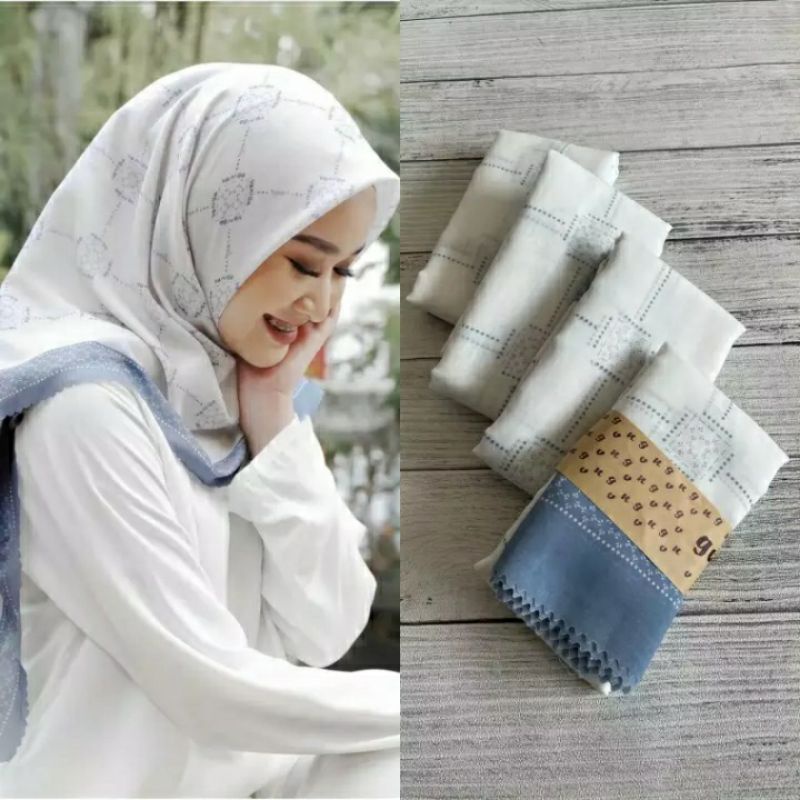 Farha Hijab segiempat luna maya bahan voal premium 110x110cm