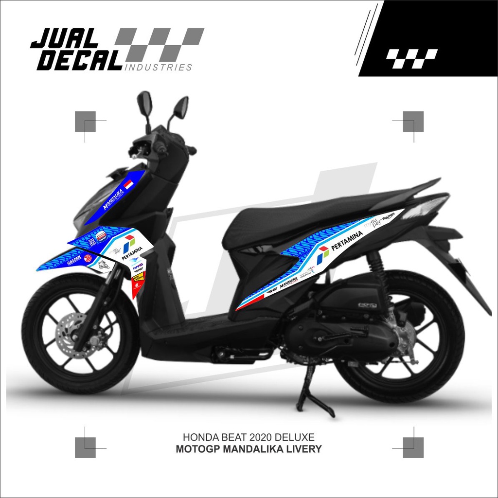 Stiker Motor Mandalika MotoGP Livery Variasi Striping Motor Variasi Beat Vario Nmax bisa request