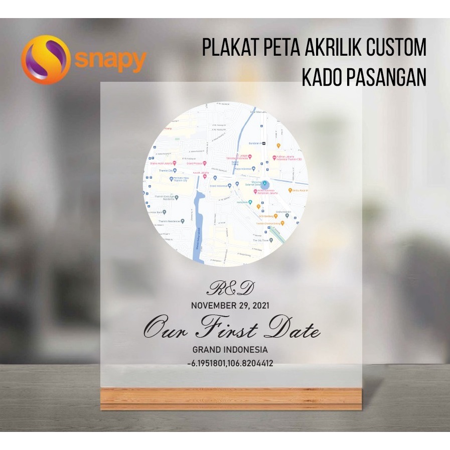 PLAKAT PETA AKRILIK CUSTOM