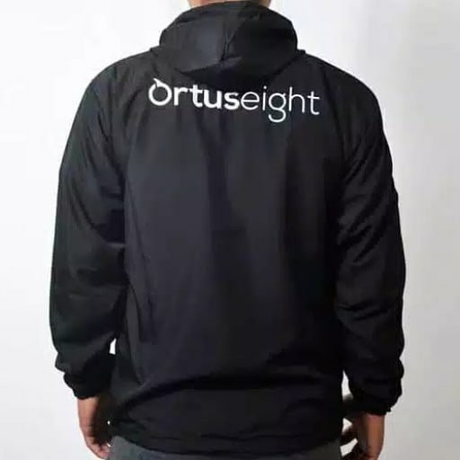 JAKET PARASUT ORTUSIGHT BLACK JAKET RUNNING LARI  - All Size