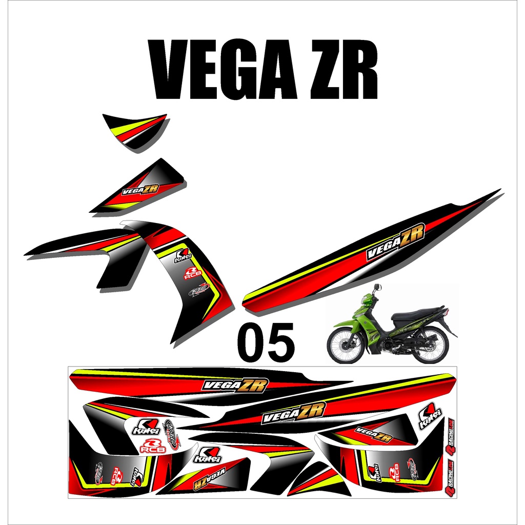 (cod)  VEGA ZR. Sticker Stiker Striping Lis Variasi VEGA ZR Murah Desain DS ZR - 5