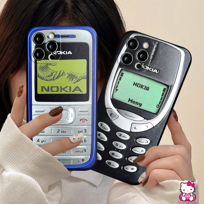 NOKIA Soft Case Desain Brand Retro Untuk Vivo Y21S Y33S Y01 Y95 Y20I Y91C Y15S Y91 Y17 Y51A Y15A Y12 Y15 Y11 Y20 Y30 Y53 Y12I Y33S Y20 Y31T Y50S