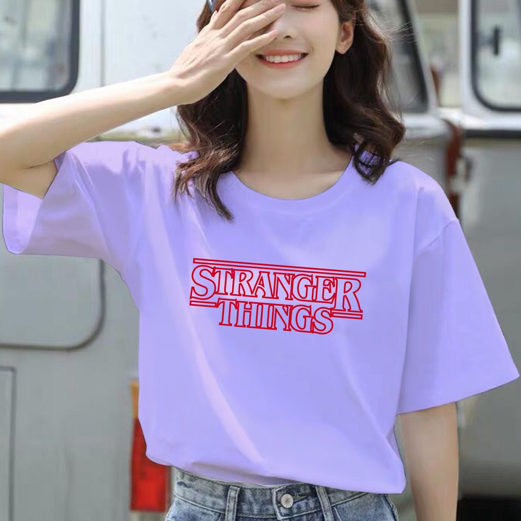 CALVIERO SHOP - BAJU KAOS ATASAN WANITA PRINT STANGERTHINK LIST