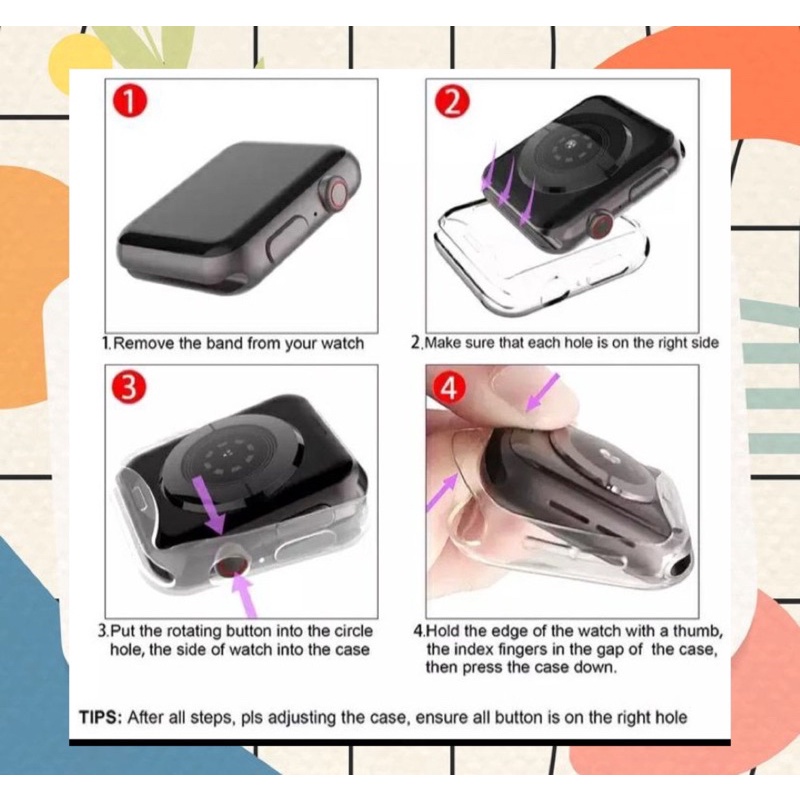 case clear smarwatch series 1234 t500 t55 hw12 hw22 iwo 7 dll