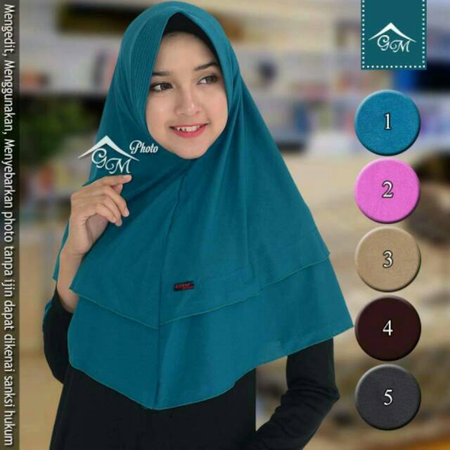 Hijab Pet 2 Layer Jilbab Instan Cantik