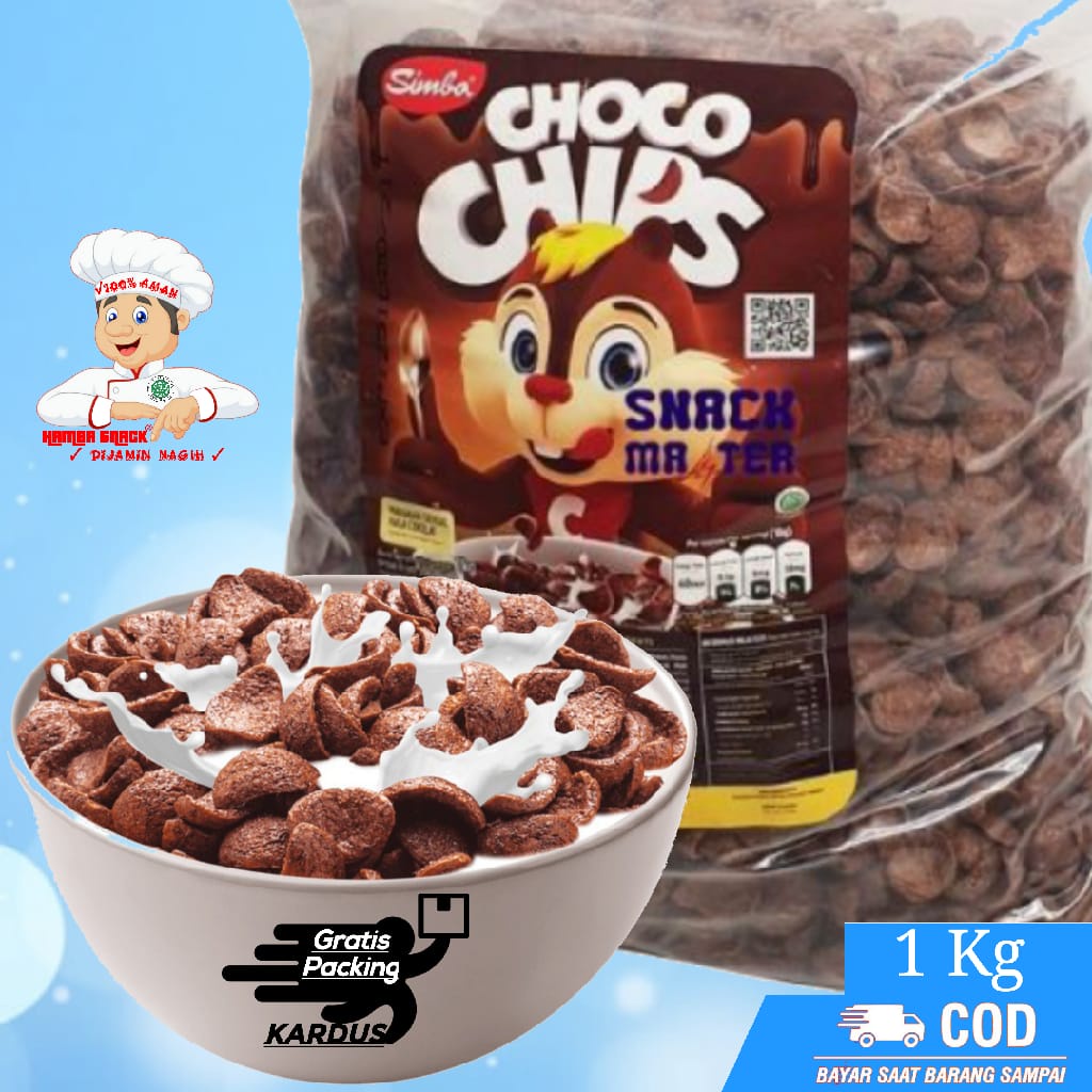 

[1Kg] Koko Krunch COKLAT CHOCO CHIPS SIMBA makanan ringan jajanan murah cemilan sehat snack kiloan