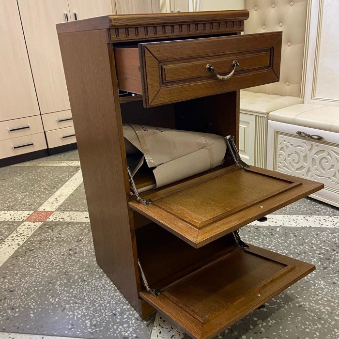 RAK SEPATU KAYU JATI RUSTIC WARNA ANTIK