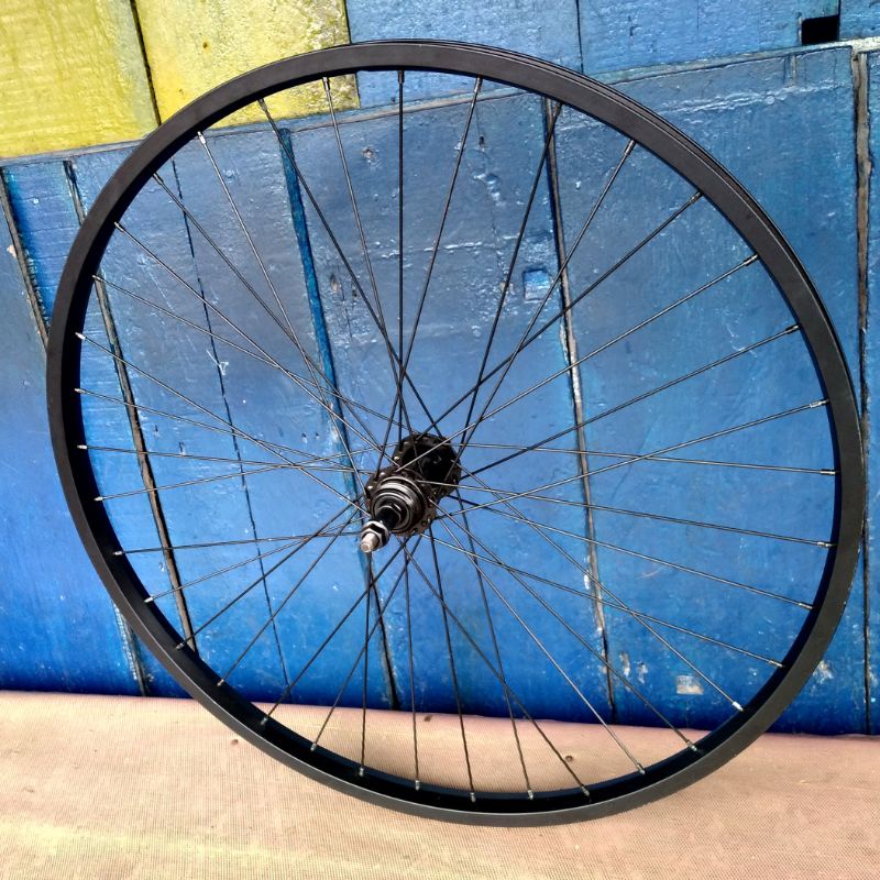 wheelset 26 atau velg sepeda 26in siap pakai sudah dirakit dan disetel jari2 bisa cakram