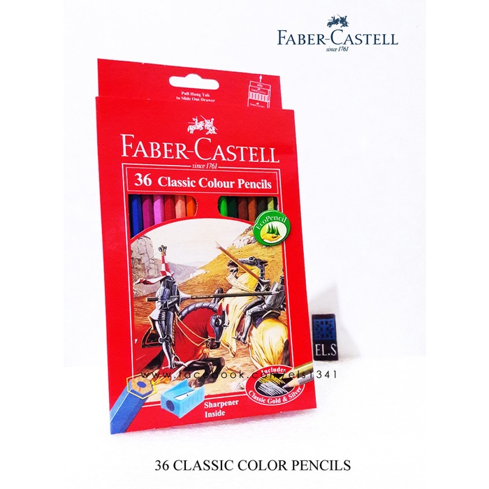 

WARNAPENSIL- FABER-CASTELL CLASSIC COLOUR PENCILS (36 COLOURS) -PENSIL WARNA
