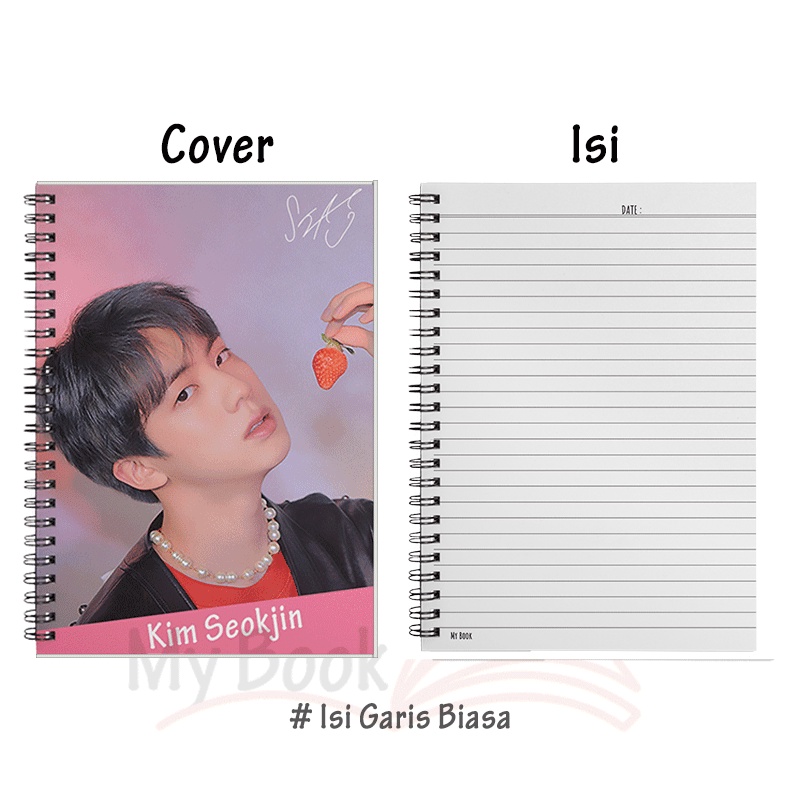 Ruled Notebook Diary Agenda Buku Catatan Bergaris A5 Kpop BTS 50 Lembar B07-Jin #2