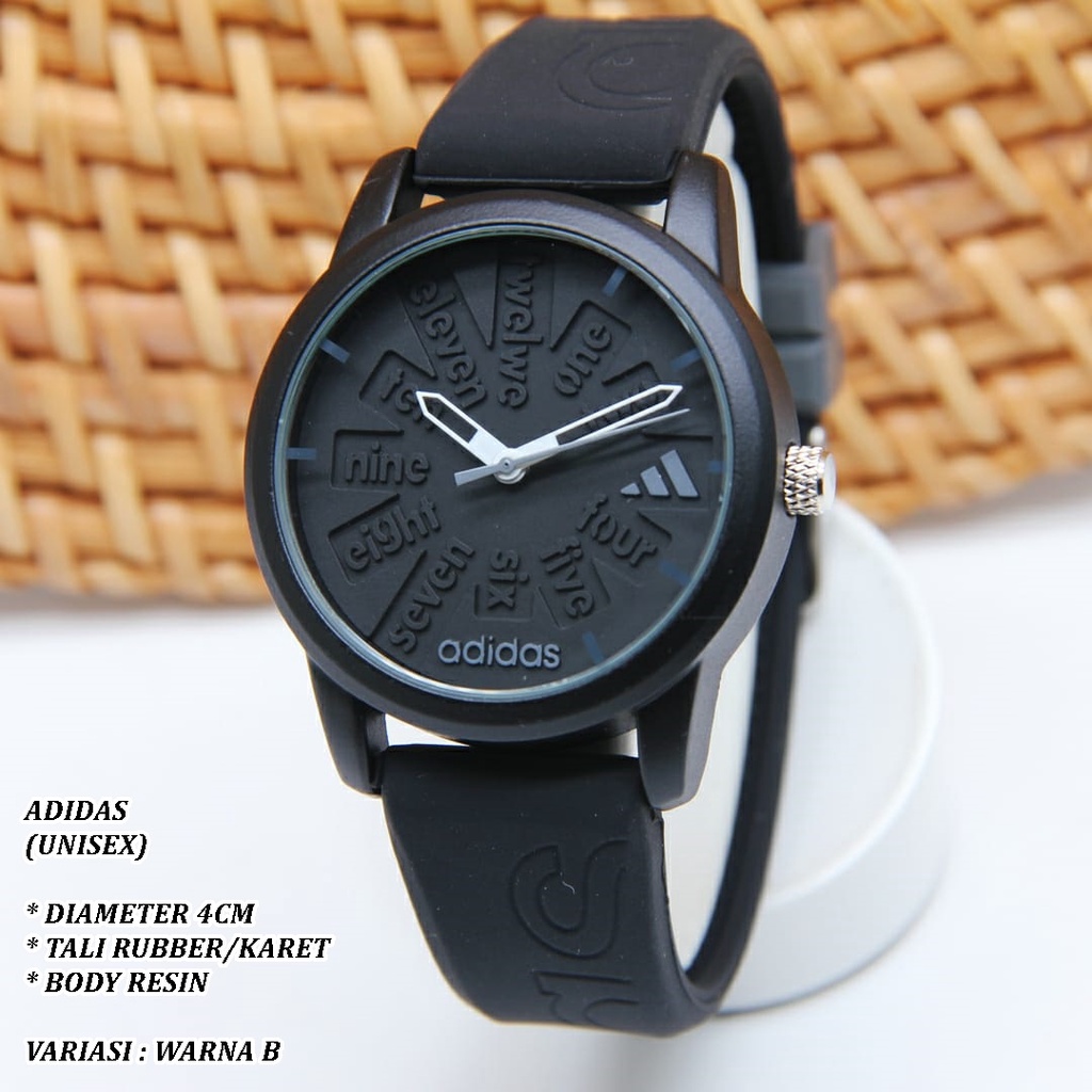 (BISA COD) JAM TANGAN UNISEX FASHION TALI RUBBER BODY RESIN POLOS