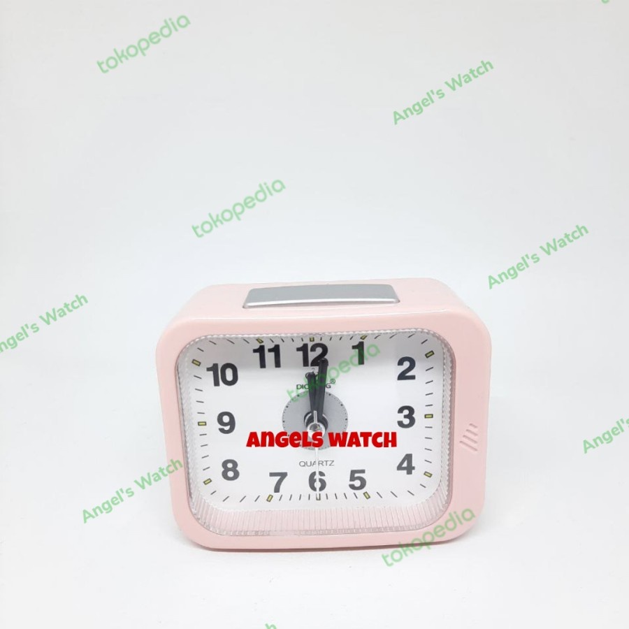 Jam weker polos beep alarm/ jam beker weker souvenir - Biru